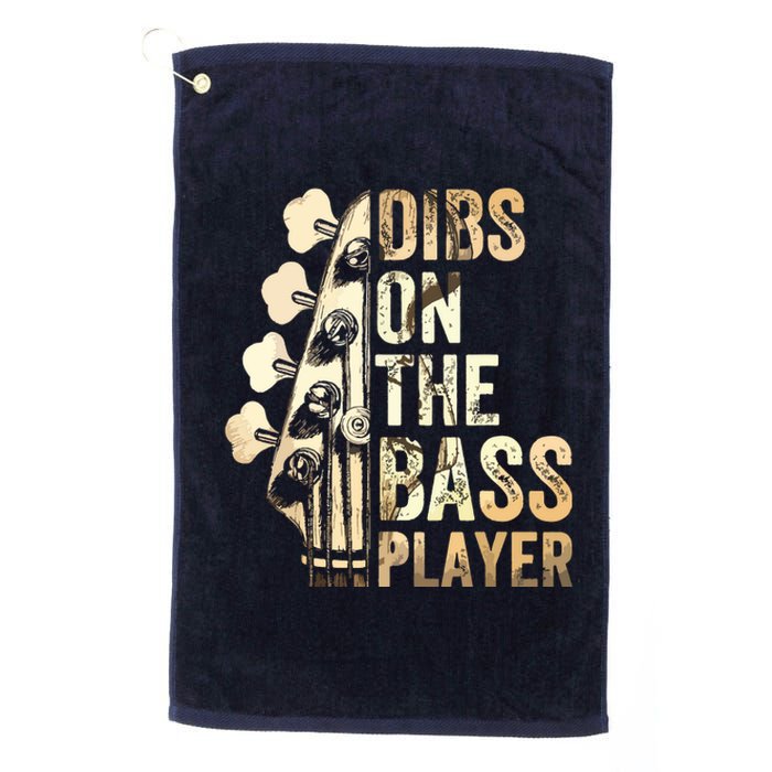 Dibs On The Bass Player Guitar Musician Platinum Collection Golf Towel