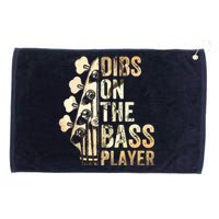 Dibs On The Bass Player Guitar Musician Grommeted Golf Towel