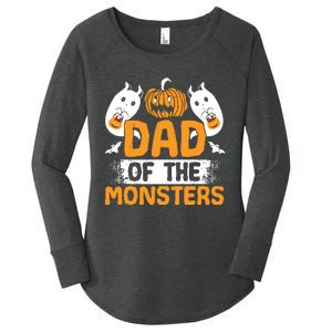 Dad Of The Monsters For Halloween Party Women's Perfect Tri Tunic Long Sleeve Shirt