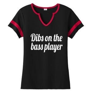 Dibs On The Bass Player Funny Gift For Women Tee Ladies Halftime Notch Neck Tee