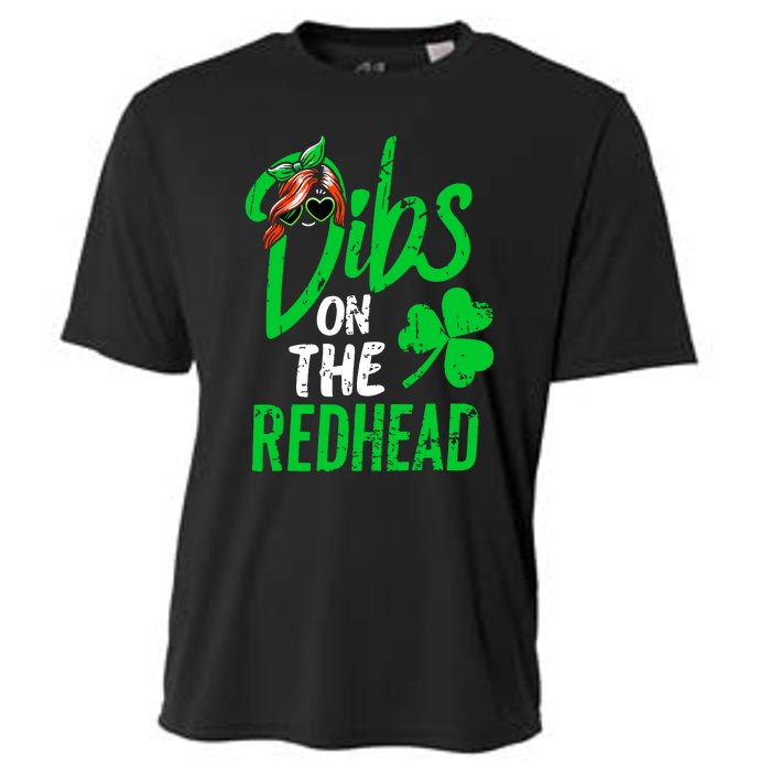 Dibs On The Redhead St Patricks Day Cooling Performance Crew T-Shirt