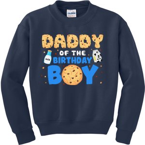 Daddy Of The Birthday Boy Milk And Cookies 1st Birthday Kids Sweatshirt