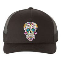 Day Of The Dead Sugar Skull Yupoong Adult 5-Panel Trucker Hat