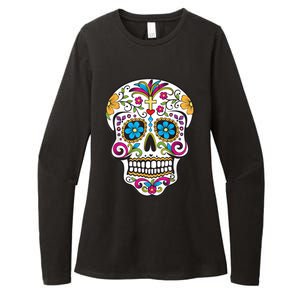 Day Of The Dead Sugar Skull Womens CVC Long Sleeve Shirt