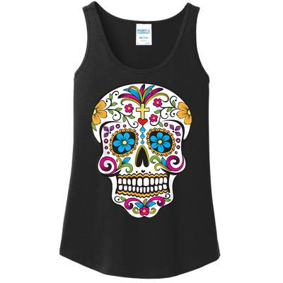 Day Of The Dead Sugar Skull Ladies Essential Tank