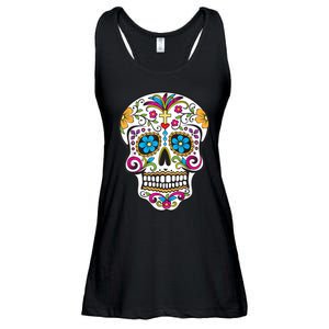 Day Of The Dead Sugar Skull Ladies Essential Flowy Tank