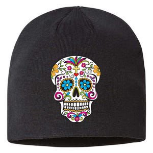 Day Of The Dead Sugar Skull Sustainable Beanie