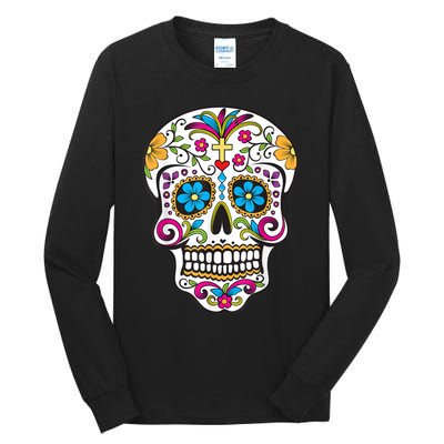 Day Of The Dead Sugar Skull Tall Long Sleeve T-Shirt