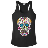 Day Of The Dead Sugar Skull Ladies PosiCharge Competitor Racerback Tank