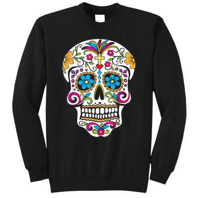 Day Of The Dead Sugar Skull Tall Sweatshirt