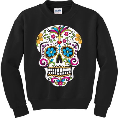 Day Of The Dead Sugar Skull Kids Sweatshirt