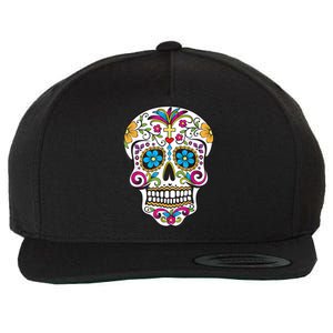 Day Of The Dead Sugar Skull Wool Snapback Cap