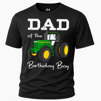 Dad Of The Birthday Boy Tractor Farm Party Performance Shirt