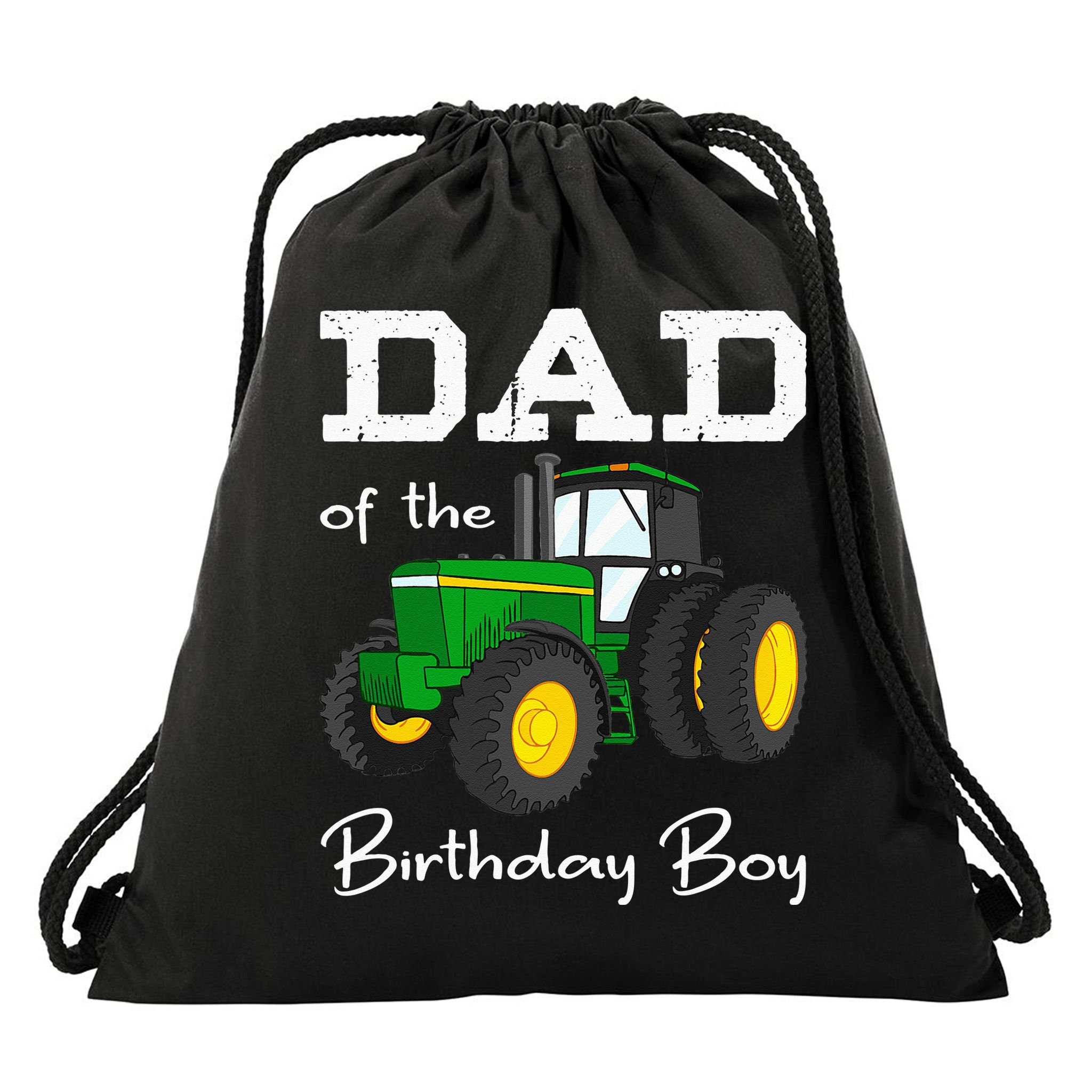 Dad Of The Birthday Boy Tractor Farm Party Drawstring Bag