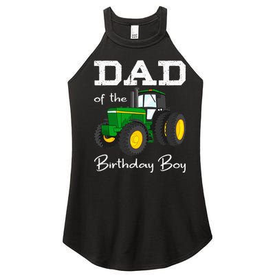 Dad Of The Birthday Boy Tractor Farm Party Women’s Perfect Tri Rocker Tank