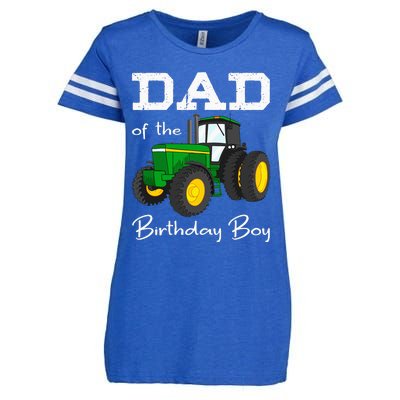 Dad Of The Birthday Boy Tractor Farm Party Enza Ladies Jersey Football T-Shirt