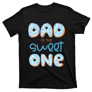 Dad Of The Sweet One Donut Boy 1st Birthday Party Daddy Pop T-Shirt