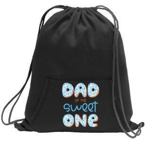 Dad Of The Sweet One Donut Boy 1st Birthday Party Daddy Pop Sweatshirt Cinch Pack Bag