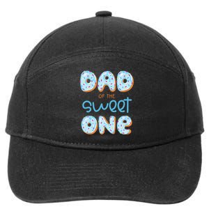 Dad Of The Sweet One Donut Boy 1st Birthday Party Daddy Pop 7-Panel Snapback Hat