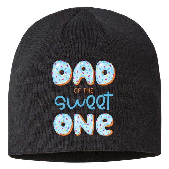 Dad Of The Sweet One Donut Boy 1st Birthday Party Daddy Pop Sustainable Beanie