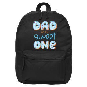 Dad Of The Sweet One Donut Boy 1st Birthday Party Daddy Pop 16 in Basic Backpack