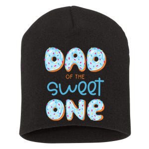 Dad Of The Sweet One Donut Boy 1st Birthday Party Daddy Pop Short Acrylic Beanie