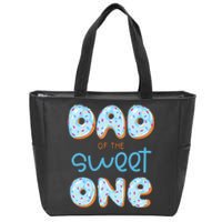 Dad Of The Sweet One Donut Boy 1st Birthday Party Daddy Pop Zip Tote Bag