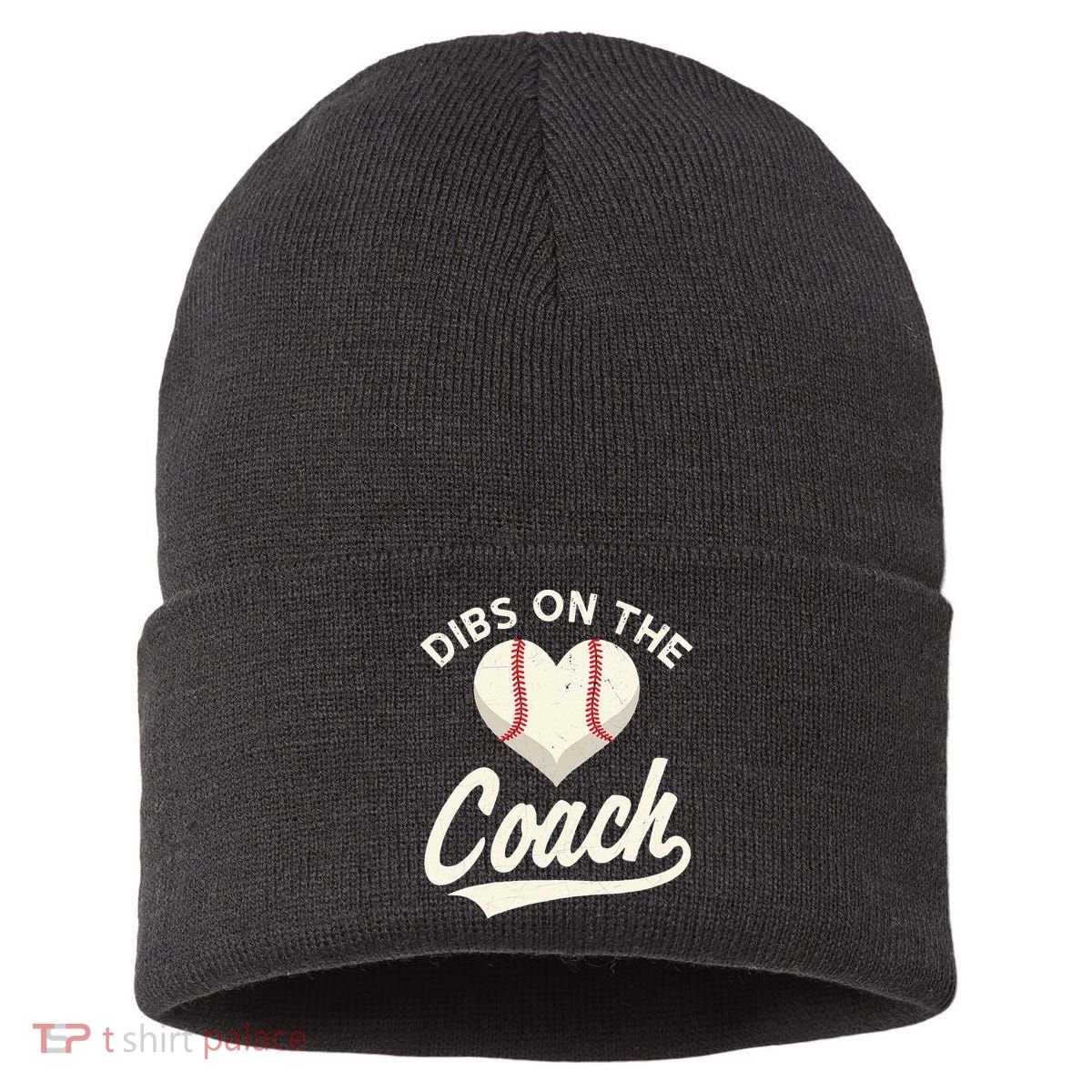 Dibs On The Coach Baseball Funny Baseball Coach Gifts Sustainable Knit Beanie
