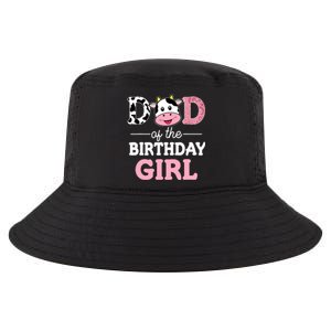 Dad of The Birthday Girl Farm Cow Daddy Papa 1st Cool Comfort Performance Bucket Hat