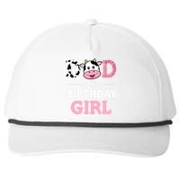 Dad of The Birthday Girl Farm Cow Daddy Papa 1st Snapback Five-Panel Rope Hat