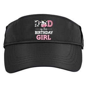 Dad of The Birthday Girl Farm Cow Daddy Papa 1st Adult Drive Performance Visor