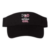 Dad of The Birthday Girl Farm Cow Daddy Papa 1st Valucap Bio-Washed Visor