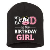 Dad of The Birthday Girl Farm Cow Daddy Papa 1st Short Acrylic Beanie