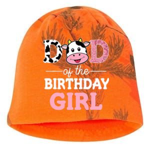 Dad of The Birthday Girl Farm Cow Daddy Papa 1st Kati - Camo Knit Beanie