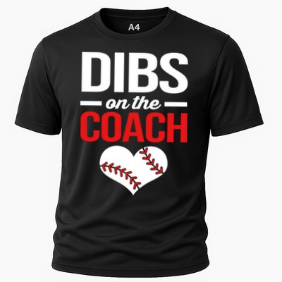 Dibs On The Coach Baseball Women Gift Cooling Performance Crew T-Shirt