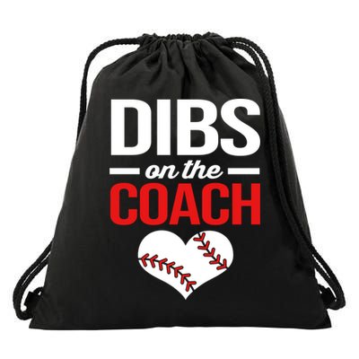 Dibs On The Coach Baseball Women Gift Drawstring Bag