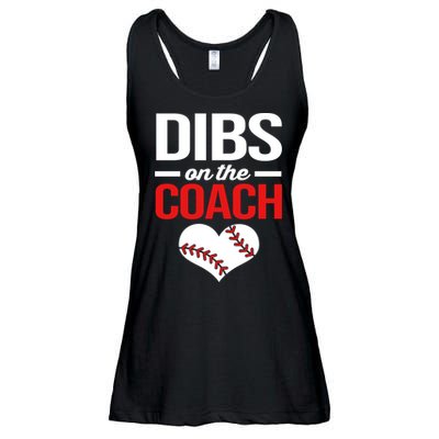 Dibs On The Coach Baseball Women Gift Ladies Essential Flowy Tank