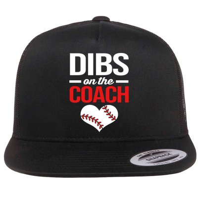 Dibs On The Coach Baseball Women Gift Flat Bill Trucker Hat