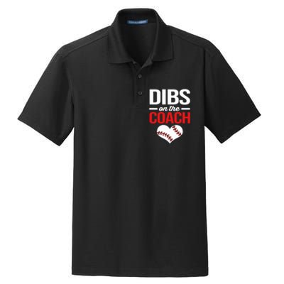 Dibs On The Coach Baseball Women Gift Dry Zone Grid Polo