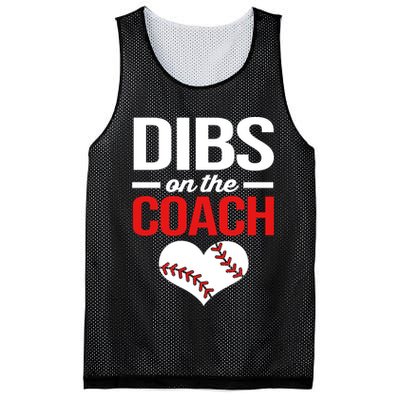 Dibs On The Coach Baseball Women Gift Mesh Reversible Basketball Jersey Tank