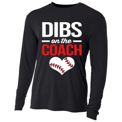 Dibs On The Coach Baseball Women Gift Cooling Performance Long Sleeve Crew
