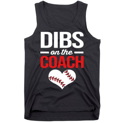 Dibs On The Coach Baseball Women Gift Tank Top