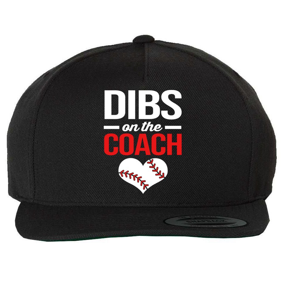 Dibs On The Coach Baseball Women Gift Wool Snapback Cap