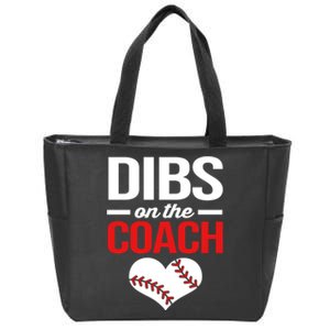 Dibs On The Coach Baseball Women Gift Zip Tote Bag