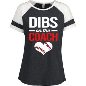 Dibs On The Coach Baseball Women Gift Enza Ladies Jersey Colorblock Tee