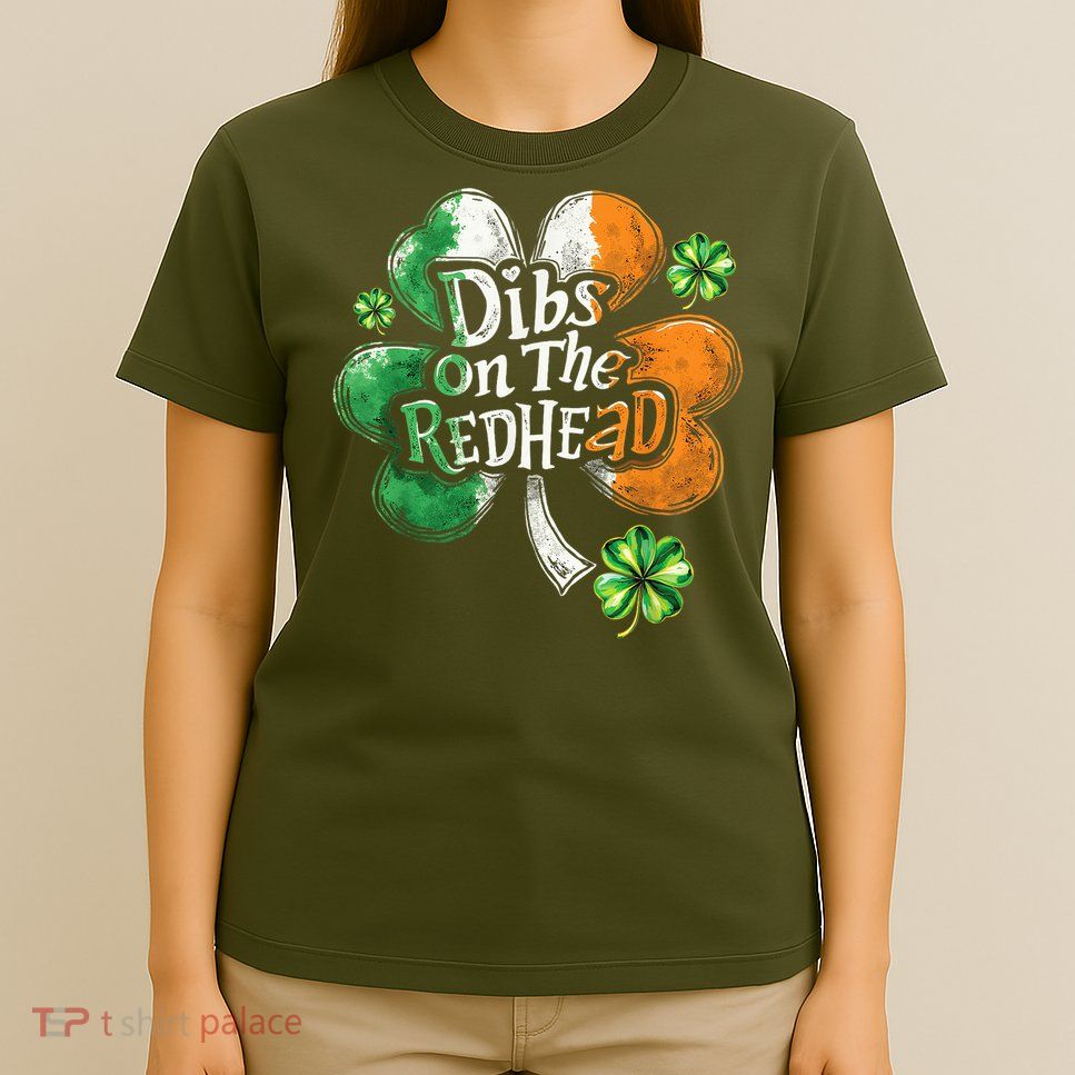 Dibs On The Redhead St Patrick'S Day Shamrock Lucky Charm T-Shirt