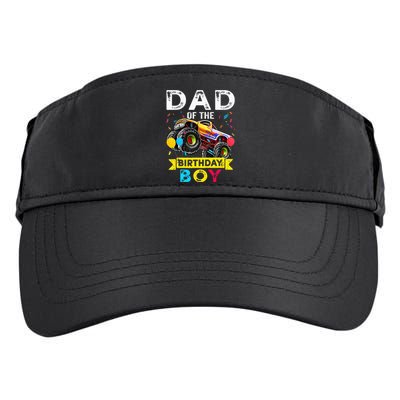 Dad Of The Birthday Boy Monster Truck Birthday Adult Drive Performance Visor