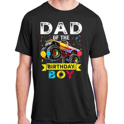 Dad Of The Birthday Boy Monster Truck Birthday Adult ChromaSoft Performance T-Shirt