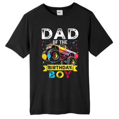 Dad Of The Birthday Boy Monster Truck Birthday Tall Fusion ChromaSoft Performance T-Shirt