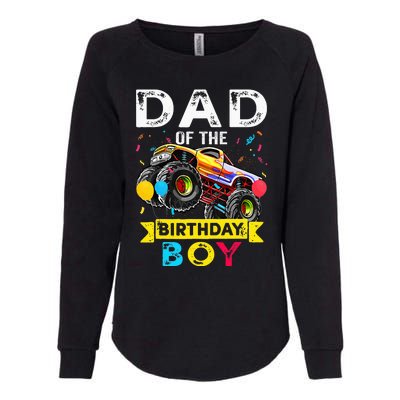 Dad Of The Birthday Boy Monster Truck Birthday Womens California Wash Sweatshirt